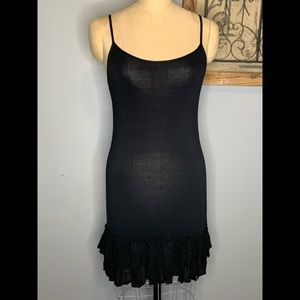 NWT Oddy Black Ruffle Tank Dress sz Small